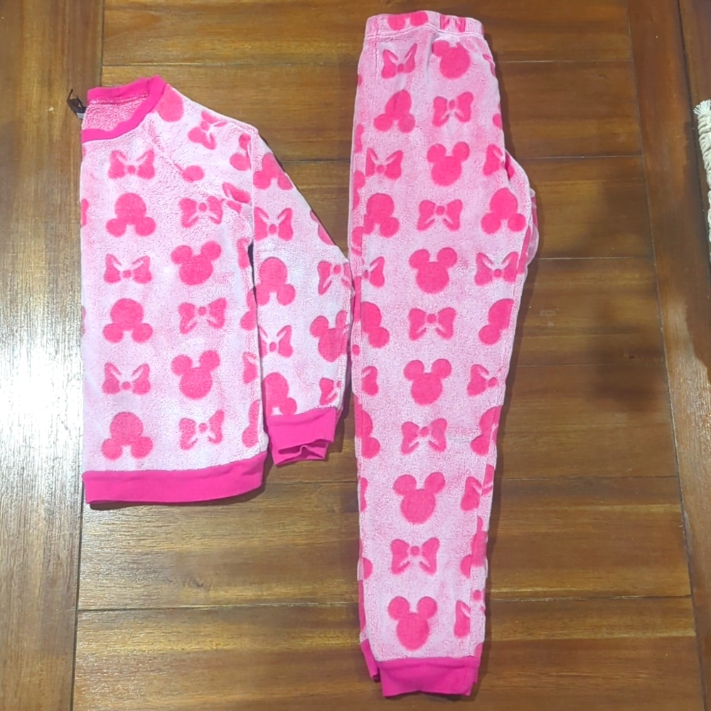 Disney Women's Fleece Jogger Lounge Set Minnie Mouse